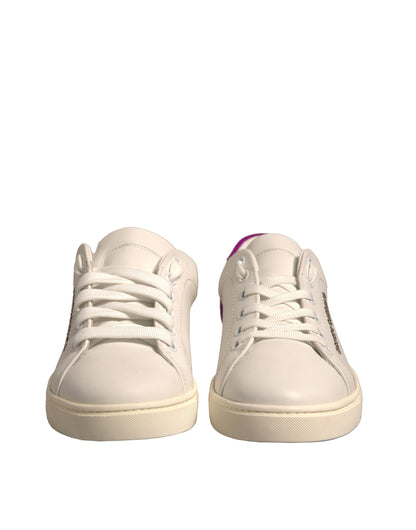 Zapatillas bajas de piel de ante blanca de Dolce &amp; Gabbana