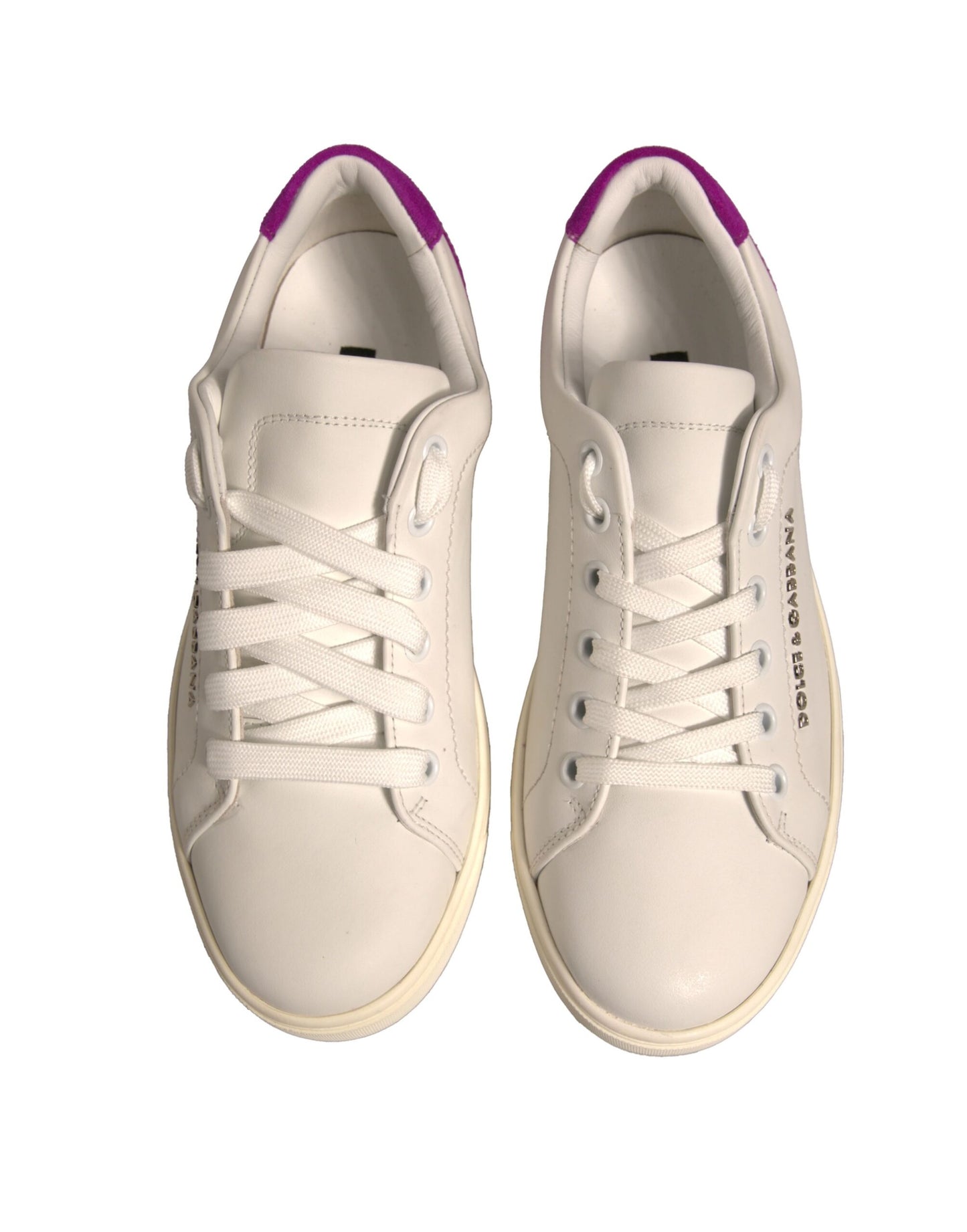 Zapatillas bajas de piel de ante blanca de Dolce &amp; Gabbana