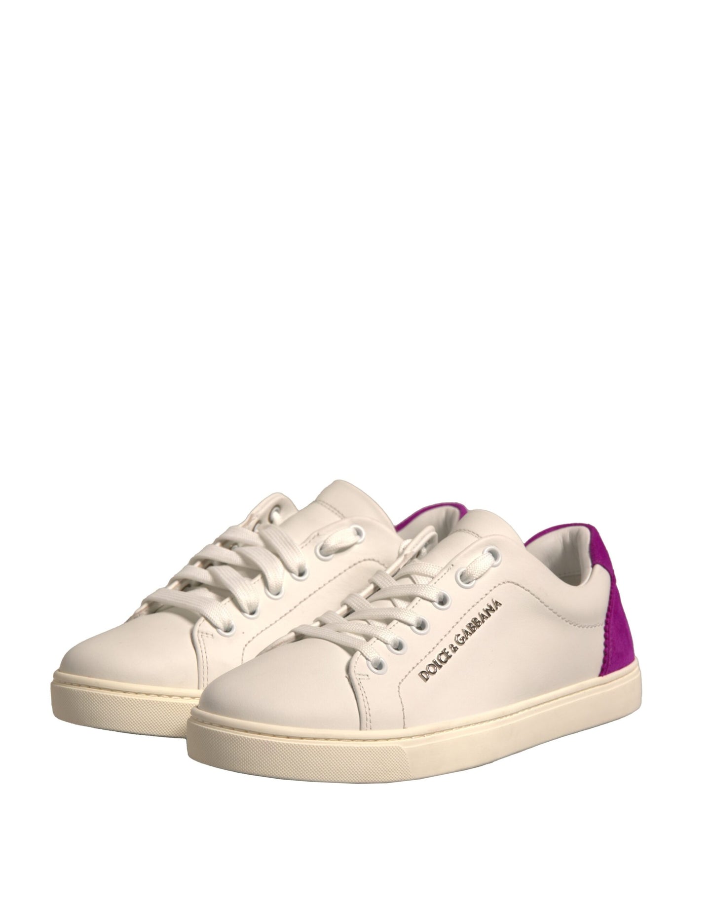 Zapatillas bajas de piel de ante blanca de Dolce &amp; Gabbana