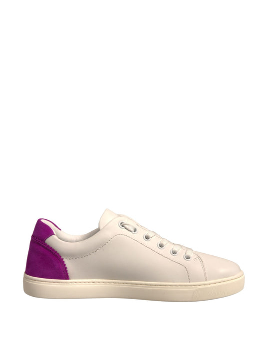 Zapatillas bajas de piel de ante blanca de Dolce &amp; Gabbana