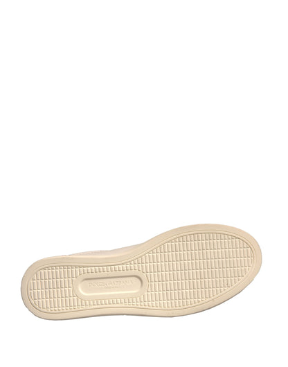 Zapatillas bajas de piel de ante blanca de Dolce &amp; Gabbana