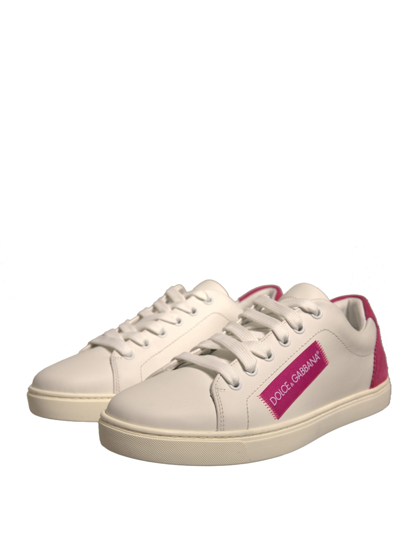Zapatillas bajas de piel de ante blanca de Dolce &amp; Gabbana