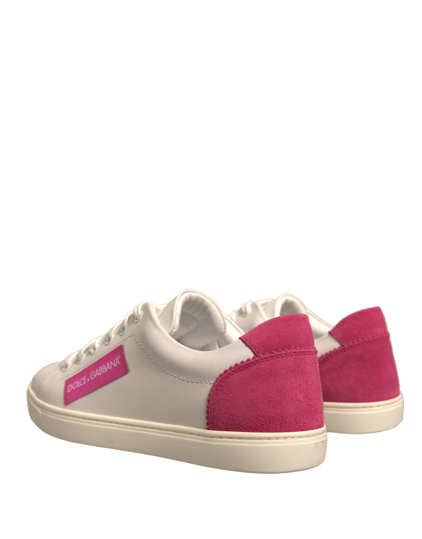 Zapatillas bajas de piel de ante blanca de Dolce &amp; Gabbana