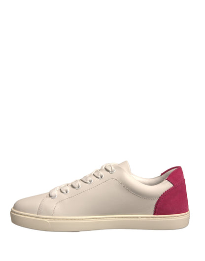 Zapatillas bajas de piel de ante blanca de Dolce &amp; Gabbana