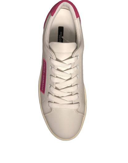 Zapatillas bajas de piel de ante blanca de Dolce &amp; Gabbana