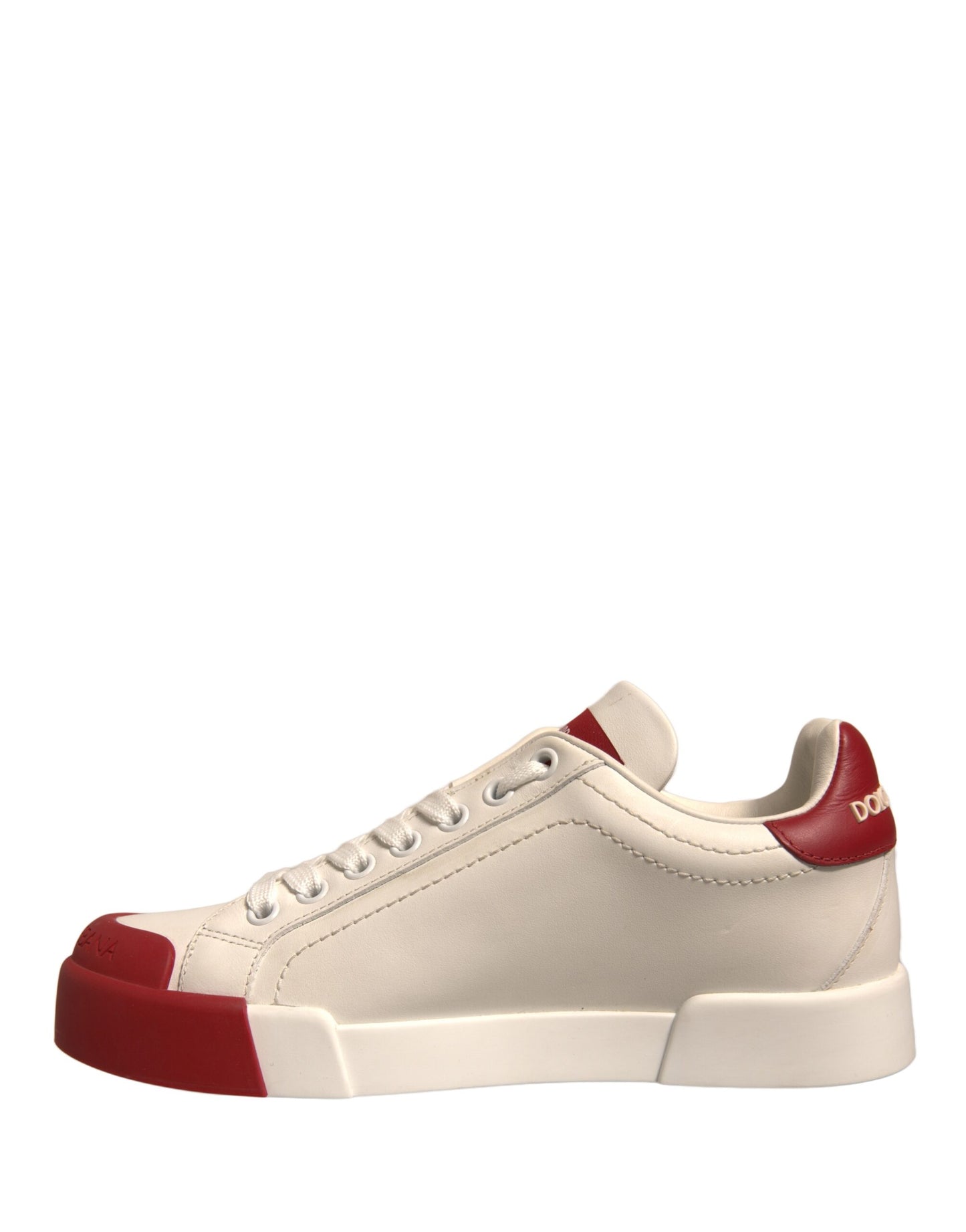Zapatos Dolce &amp; Gabbana, zapatillas Portofino de piel blanca con logo