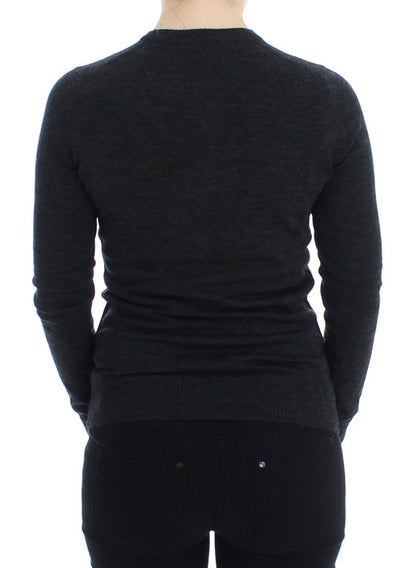 Dolce &amp; Gabbana Elegant Gray Wool Cardigan Sweater