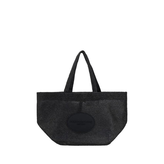 Bolso de hombro de rafia Alexander Wang Punch XL