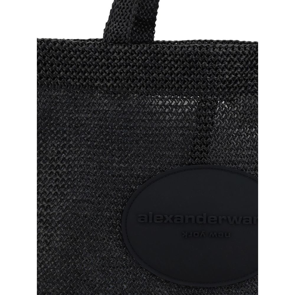 Bolso de hombro de rafia Alexander Wang Punch XL