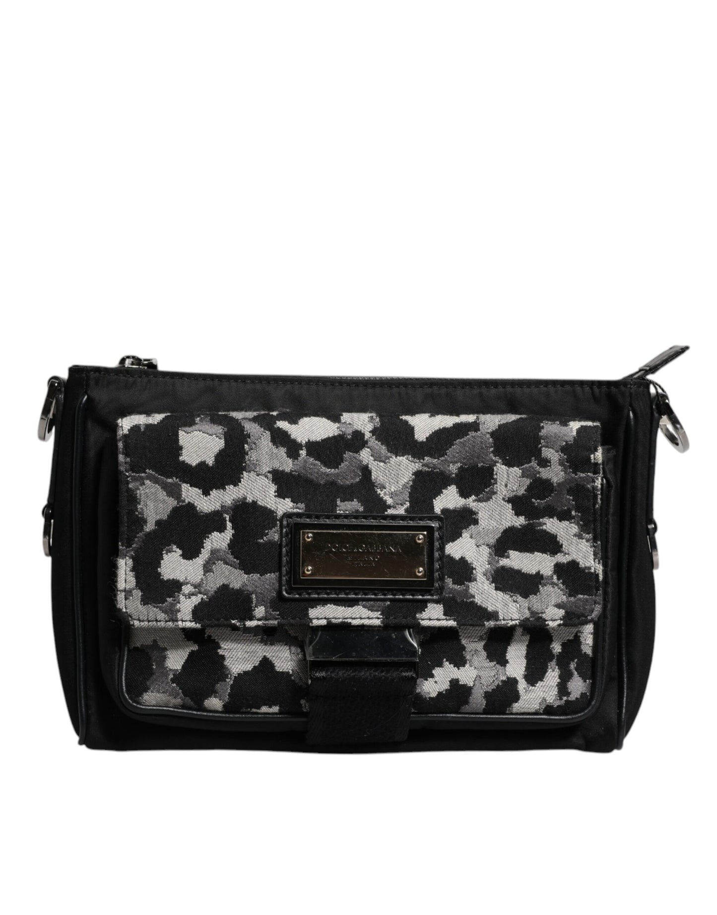 Bolso bandolera Dolce &amp; Gabbana con estampado de leopardo en jacquard multicolor