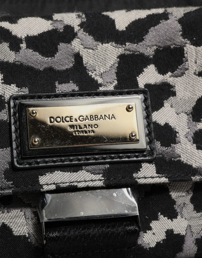 Bolso bandolera Dolce &amp; Gabbana con estampado de leopardo en jacquard multicolor