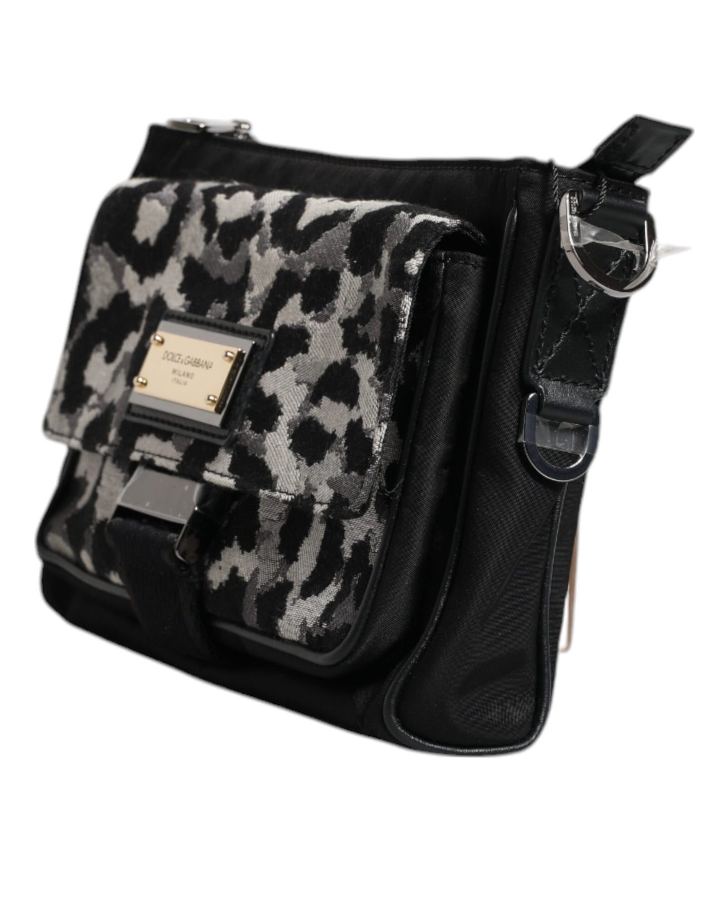 Bolso bandolera Dolce &amp; Gabbana con estampado de leopardo en jacquard multicolor