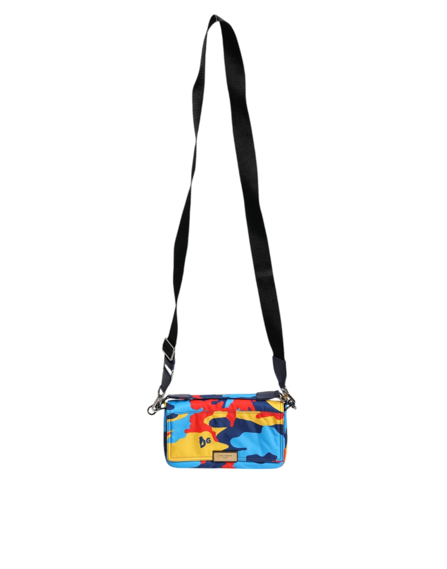 Bolso bandolera de nailon con estampado de camuflaje multicolor de Dolce &amp; Gabbana