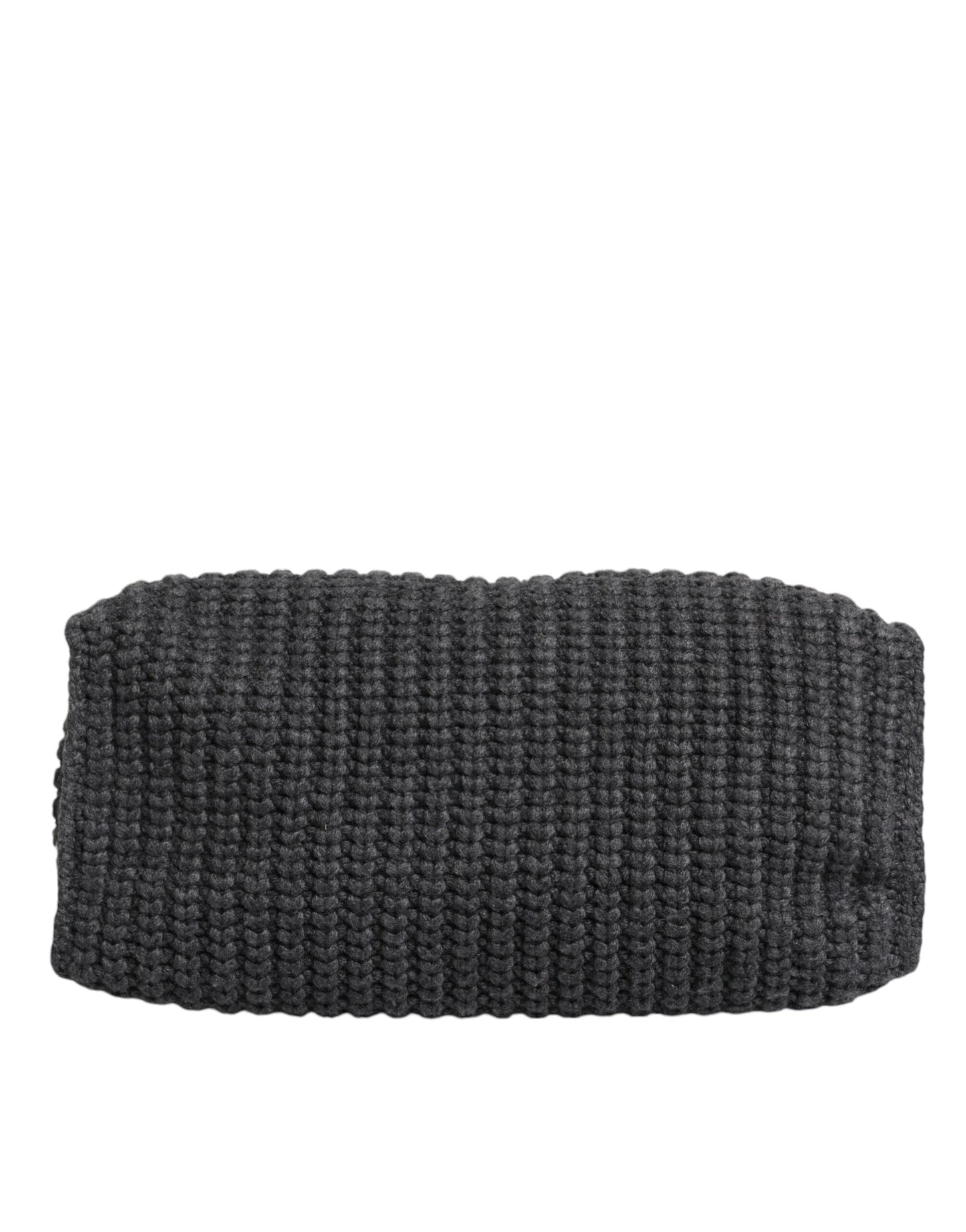 Bolso grande de hombro de punto de crochet negro de Dolce &amp; Gabbana con logotipo DG