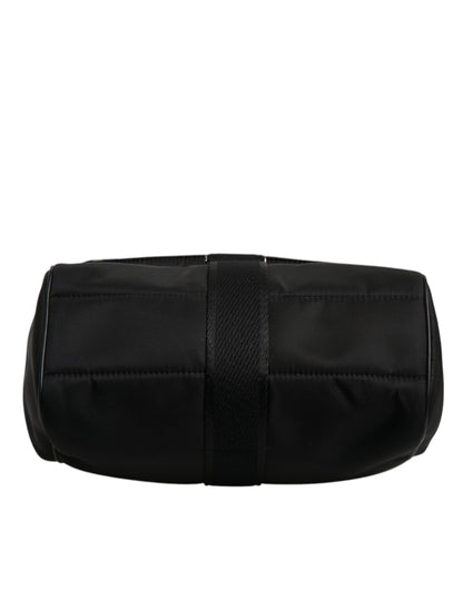 Bolso tote Sicilia de nailon lacado con estampado de leopardo marrón de Dolce &amp; Gabbana