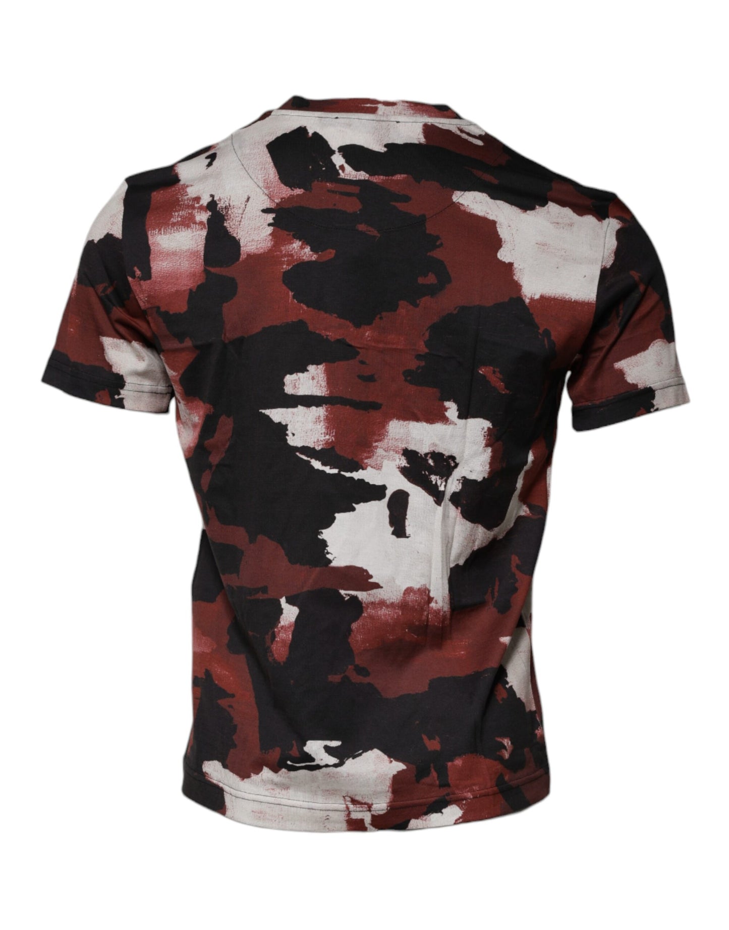 Camiseta de cuello redondo con estampado de camuflaje multicolor de Dolce &amp; Gabbana