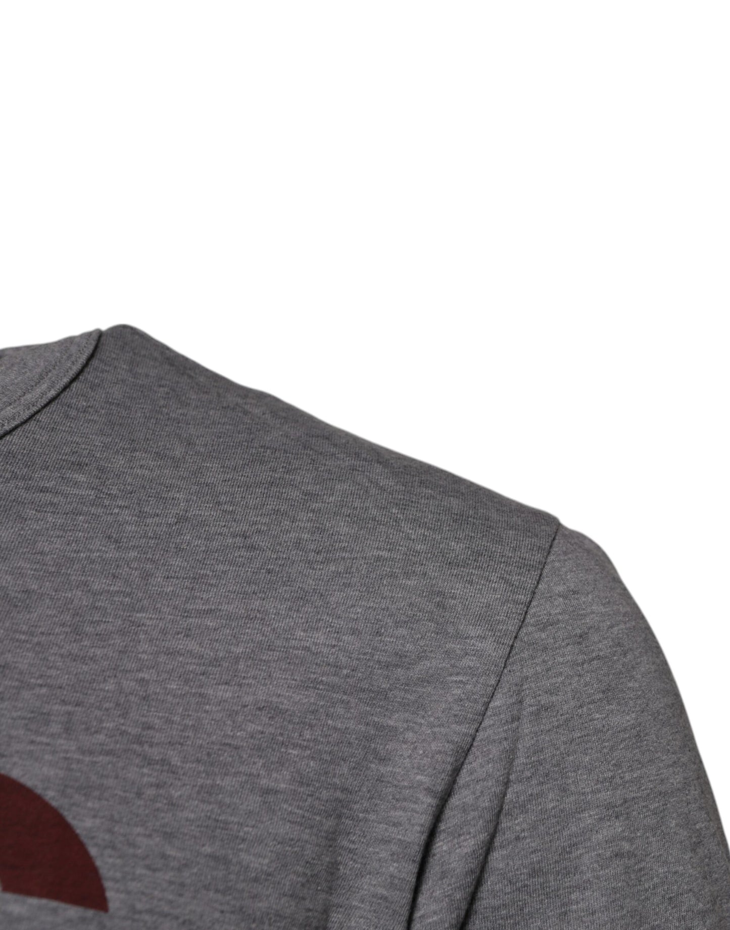 Camiseta de algodón con cuello redondo y estampado de logotipo gris de Dolce &amp; Gabbana para hombre