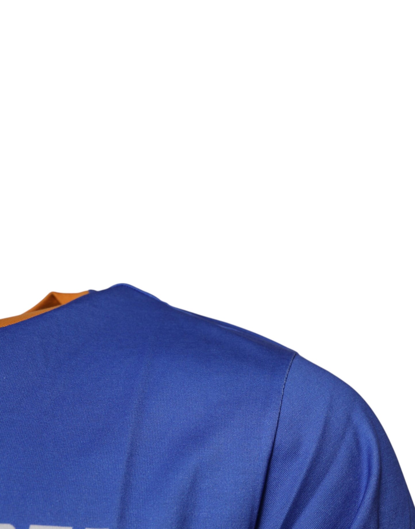 Camiseta de algodón con cuello redondo y estampado gráfico azul de Dolce &amp; Gabbana
