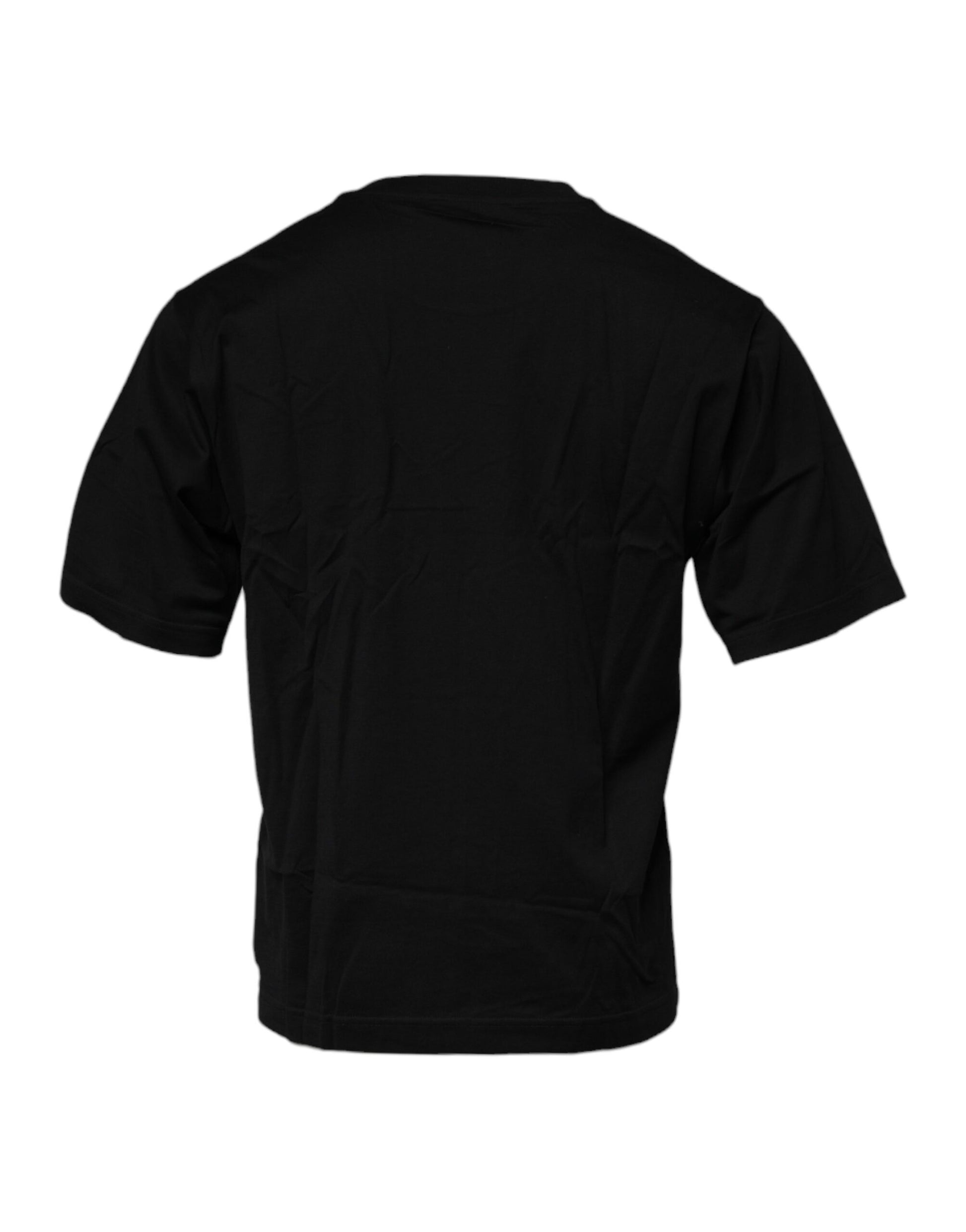 Dolce & Gabbana Black Logo Patch Cotton Crew Neck T-shirt – IT44 | XS par Dolce & Gabbana | Disponible sur Sandy Store ByNet