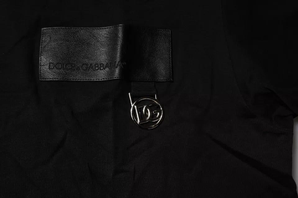 Dolce & Gabbana Black Logo Patch Cotton Crew Neck T-shirt – IT44 | XS par Dolce & Gabbana | Disponible sur Sandy Store ByNet