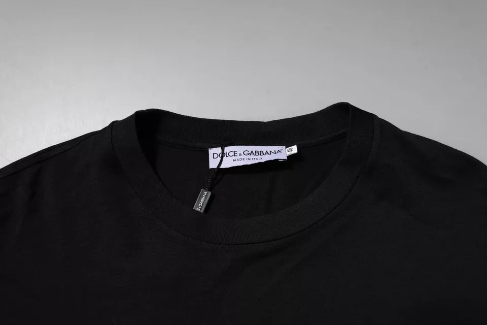 Dolce & Gabbana Black DG Logo Cotton Crew Neck T-shirt – IT44 | XS par Dolce & Gabbana | Disponible sur Sandy Store ByNet