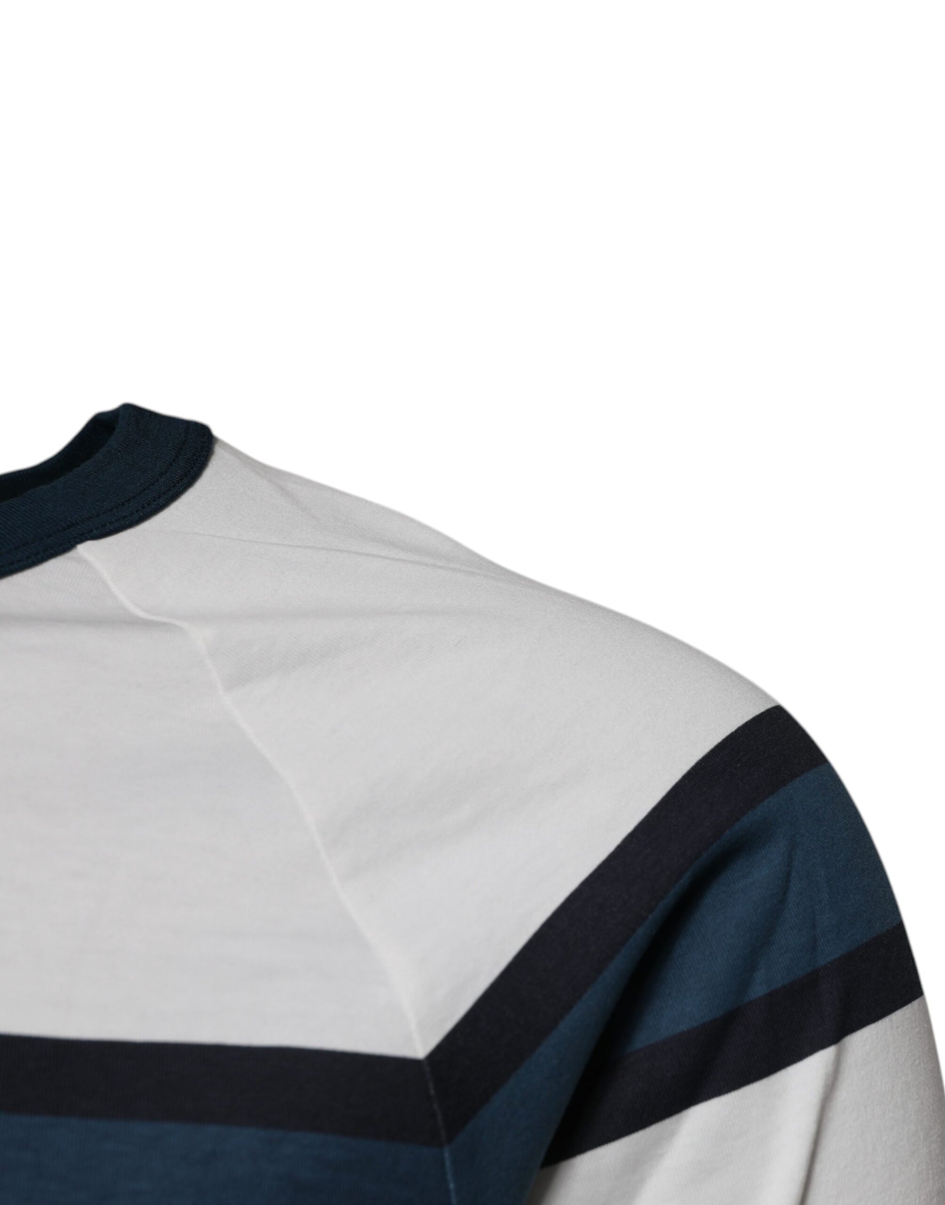 Dolce & Gabbana White Logo Print Cotton Men Crew Neck T-shirt – IT46 | S par Dolce & Gabbana | Disponible sur Sandy Store ByNet
