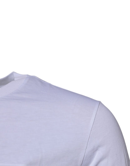 Dolce & Gabbana White Logo Plaque Cotton Crew Neck T-shirt – IT44 | XS par Dolce & Gabbana | Disponible sur Sandy Store ByNet