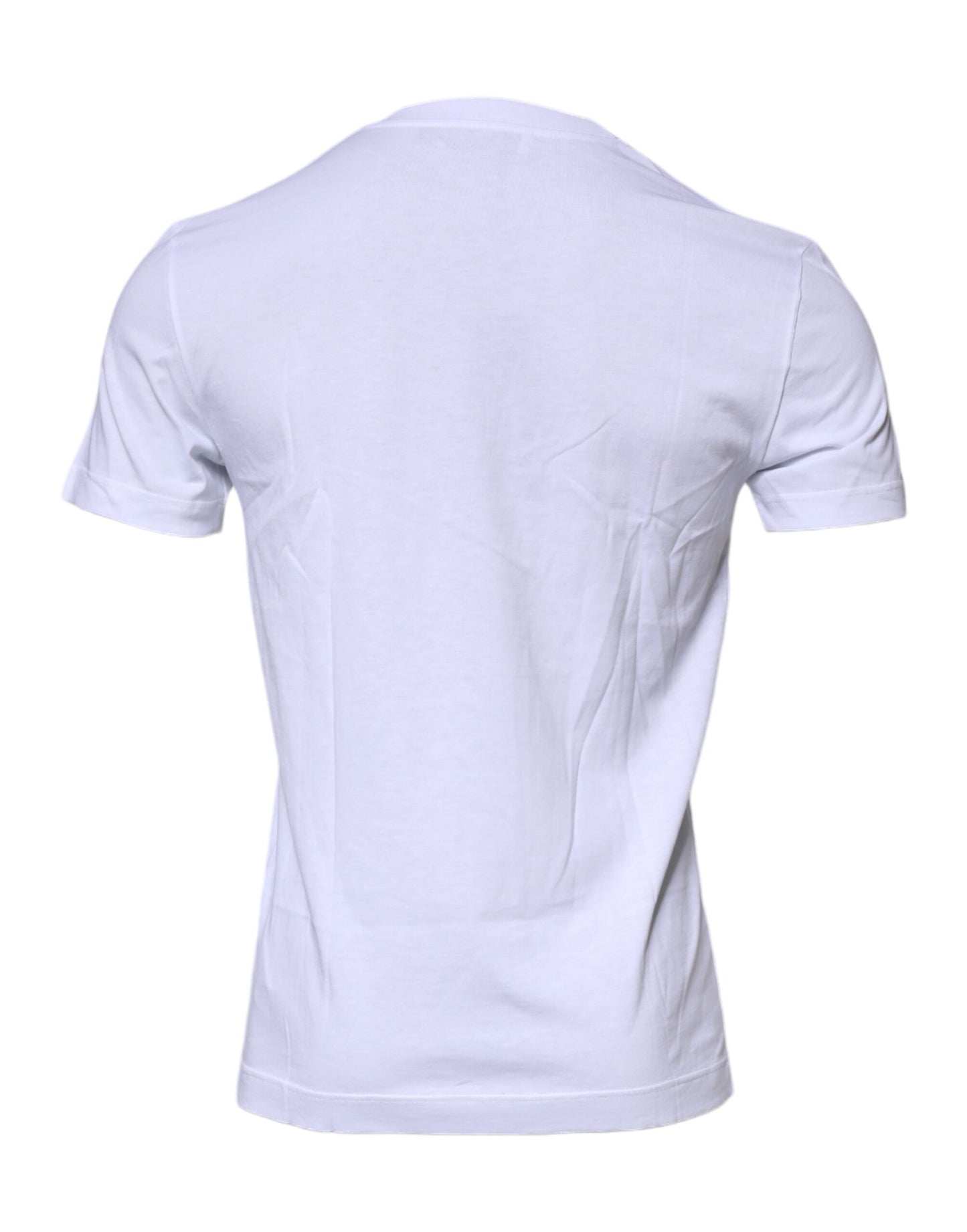 Dolce & Gabbana White Logo Plaque Cotton Crew Neck T-shirt – IT44 | XS par Dolce & Gabbana | Disponible sur Sandy Store ByNet