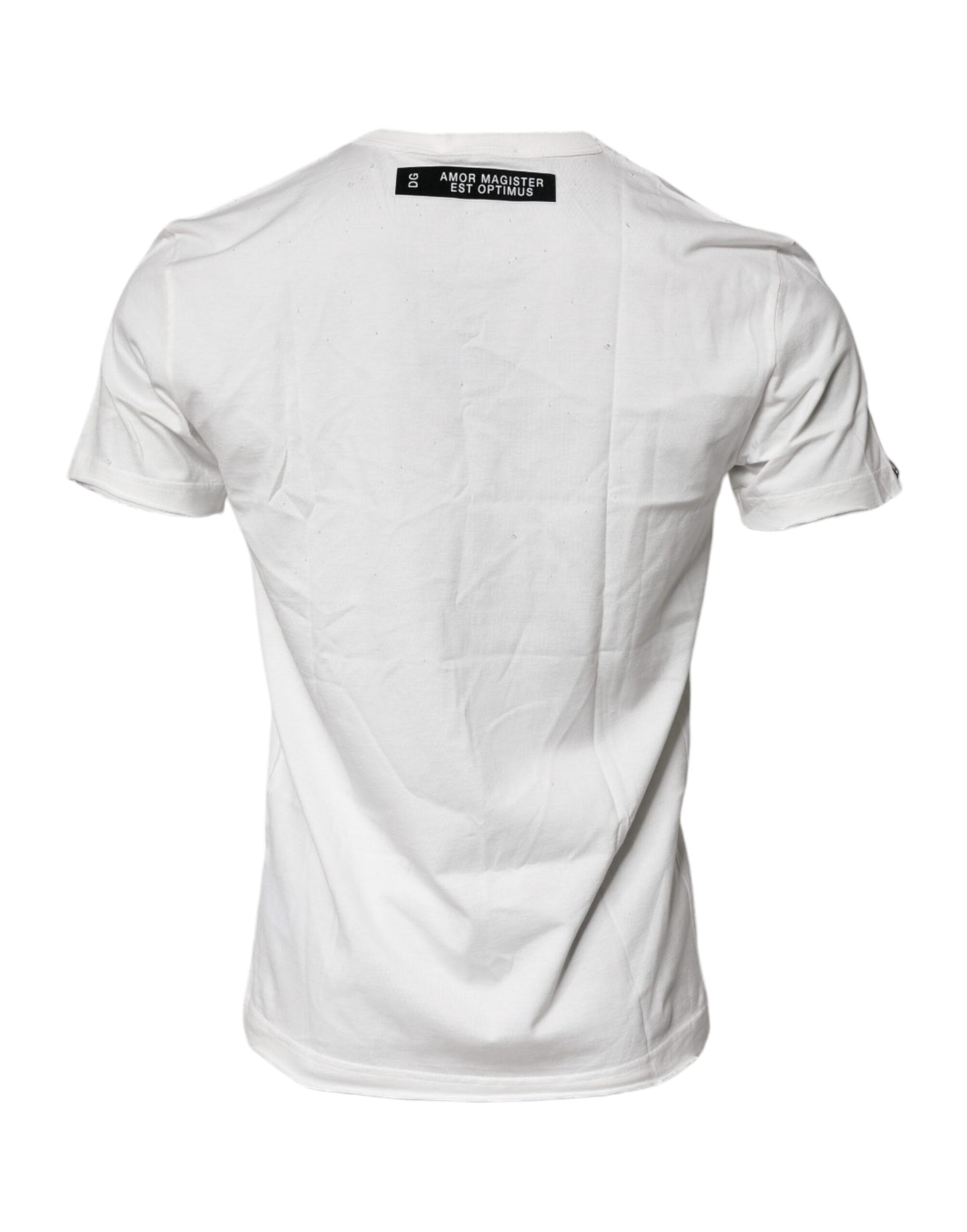 Dolce & Gabbana White Graphic Print Cotton Crew Neck T-shirt – IT46 | S par Dolce & Gabbana | Disponible sur Sandy Store ByNet