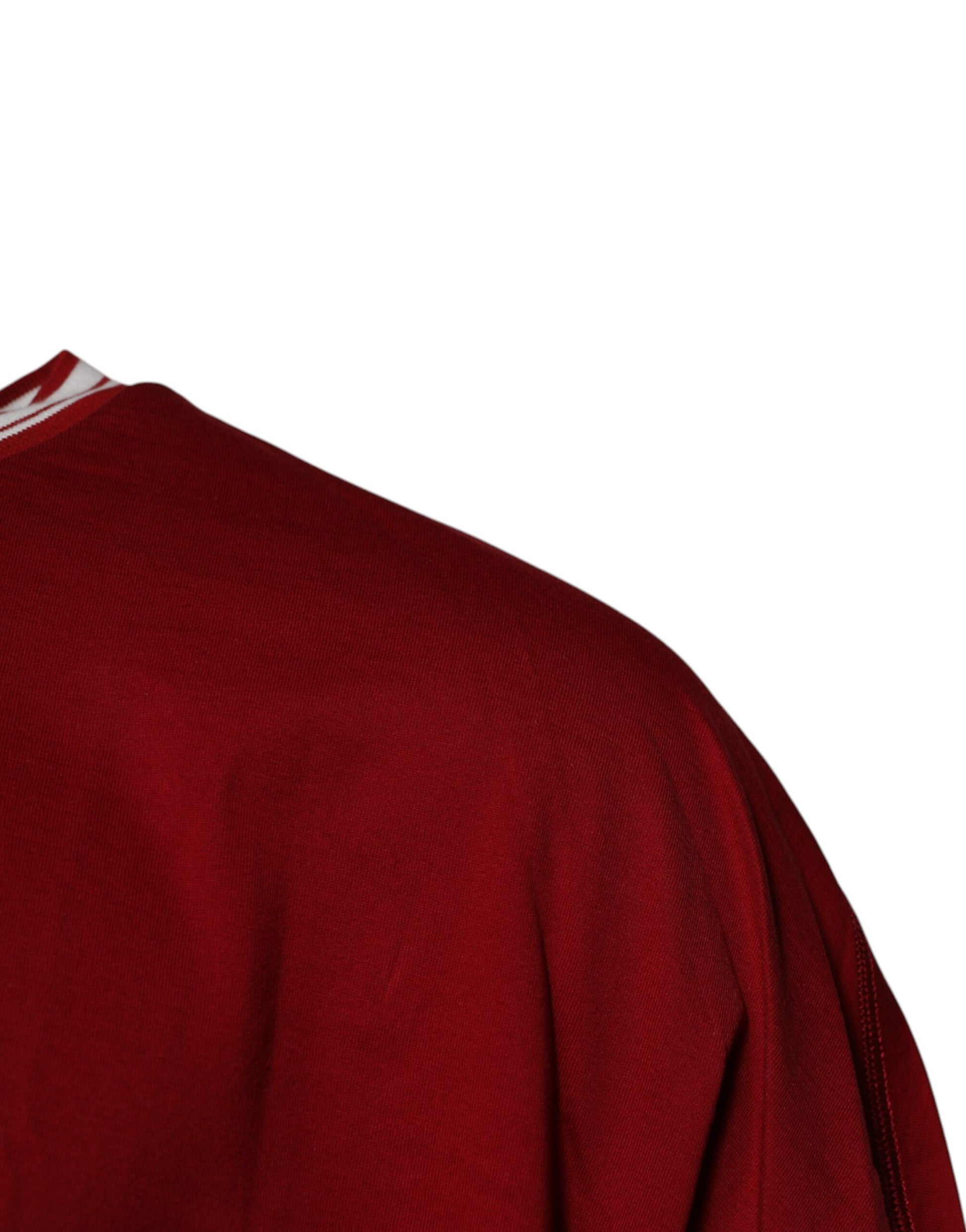 Dolce & Gabbana Red Logo Crown Cotton Crew Neck T-shirt – IT46 | S par Dolce & Gabbana | Disponible sur Sandy Store ByNet