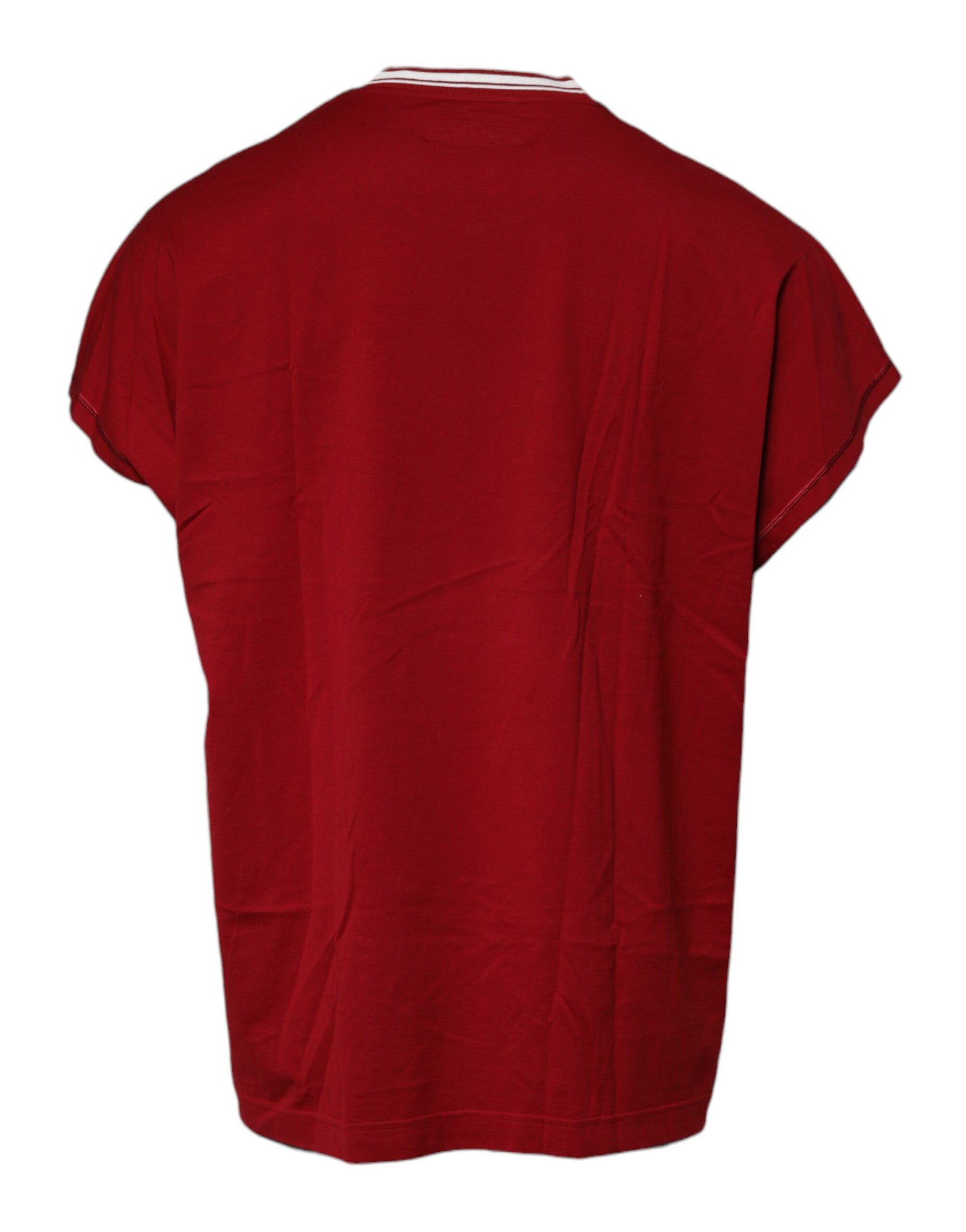 Dolce & Gabbana Red Logo Crown Cotton Crew Neck T-shirt – IT46 | S par Dolce & Gabbana | Disponible sur Sandy Store ByNet