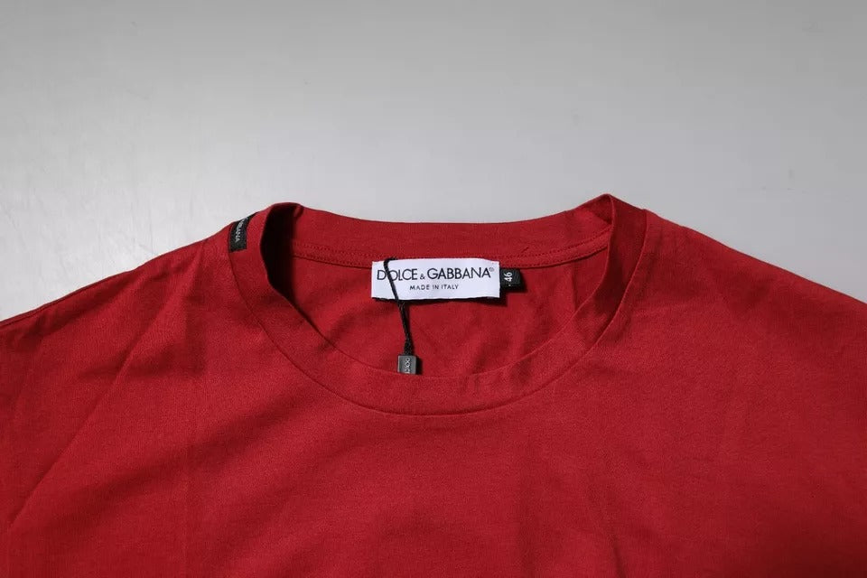 Dolce & Gabbana Red DG Logo Cotton Crew Neck T-shirt – IT46 | S par Dolce & Gabbana | Disponible sur Sandy Store ByNet