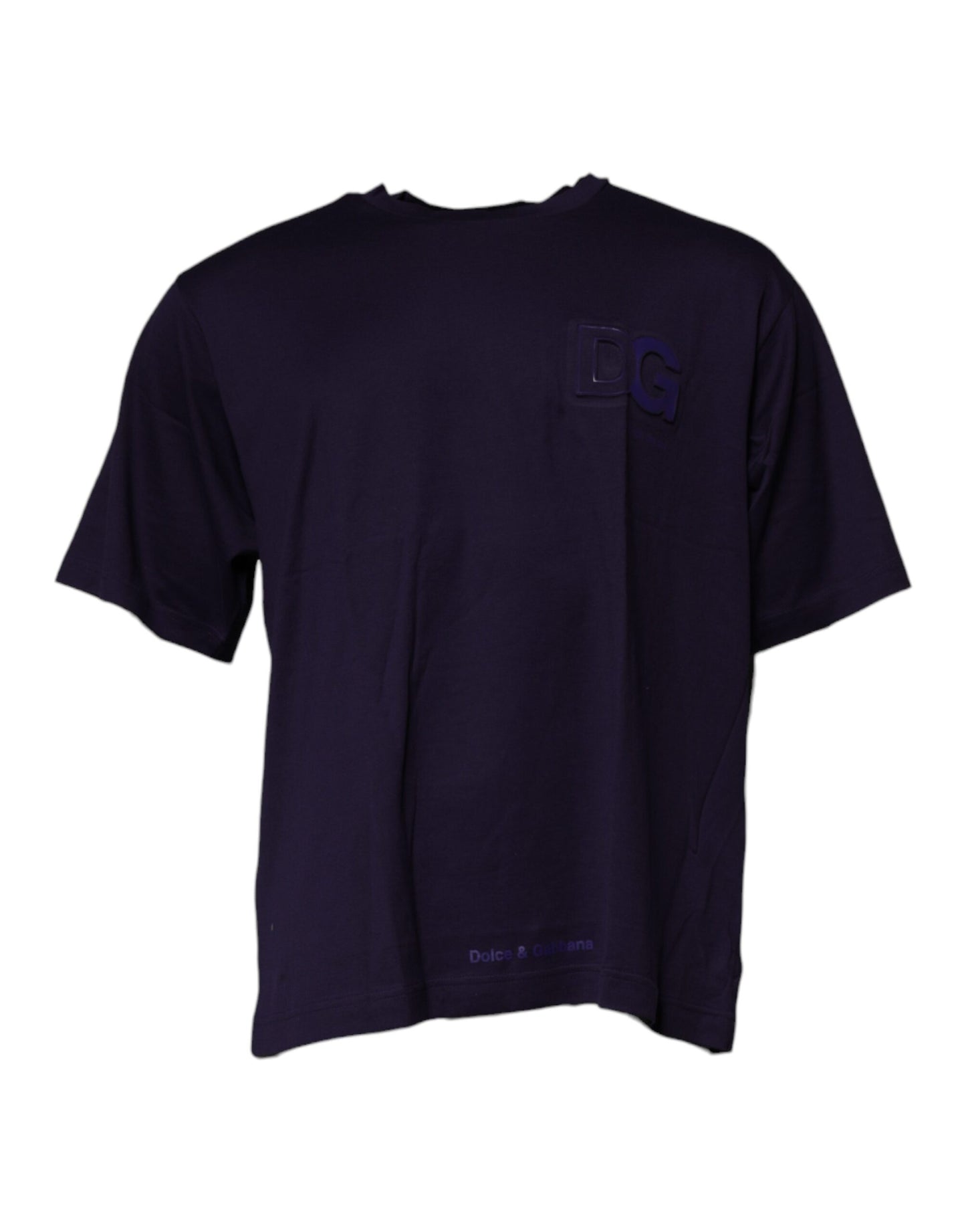 Dolce & Gabbana Navy Blue DG Logo Cotton Crew Neck T-shirt – IT44 | XS par Dolce & Gabbana | Disponible sur Sandy Store ByNet