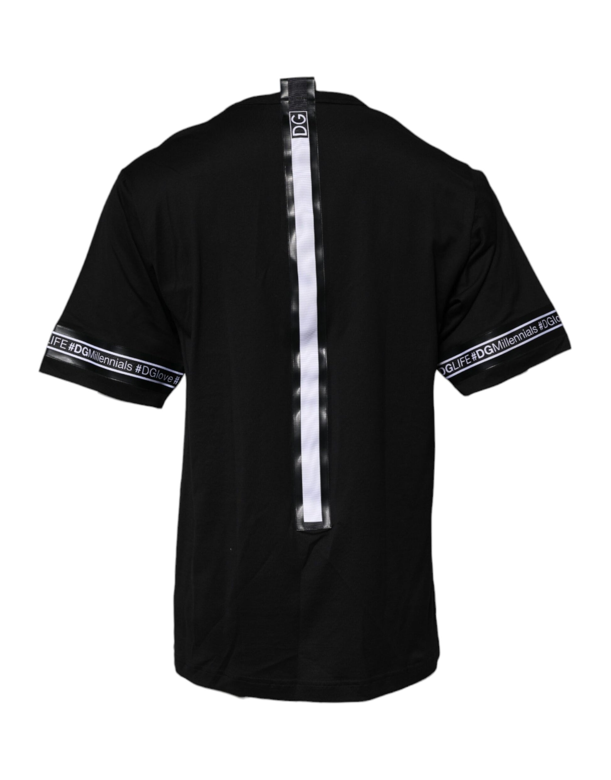Dolce & Gabbana Black DGMILLENNIALS Cotton Crew Neck T-shirt – IT44 | XS par Dolce & Gabbana | Disponible sur Sandy Store ByNet