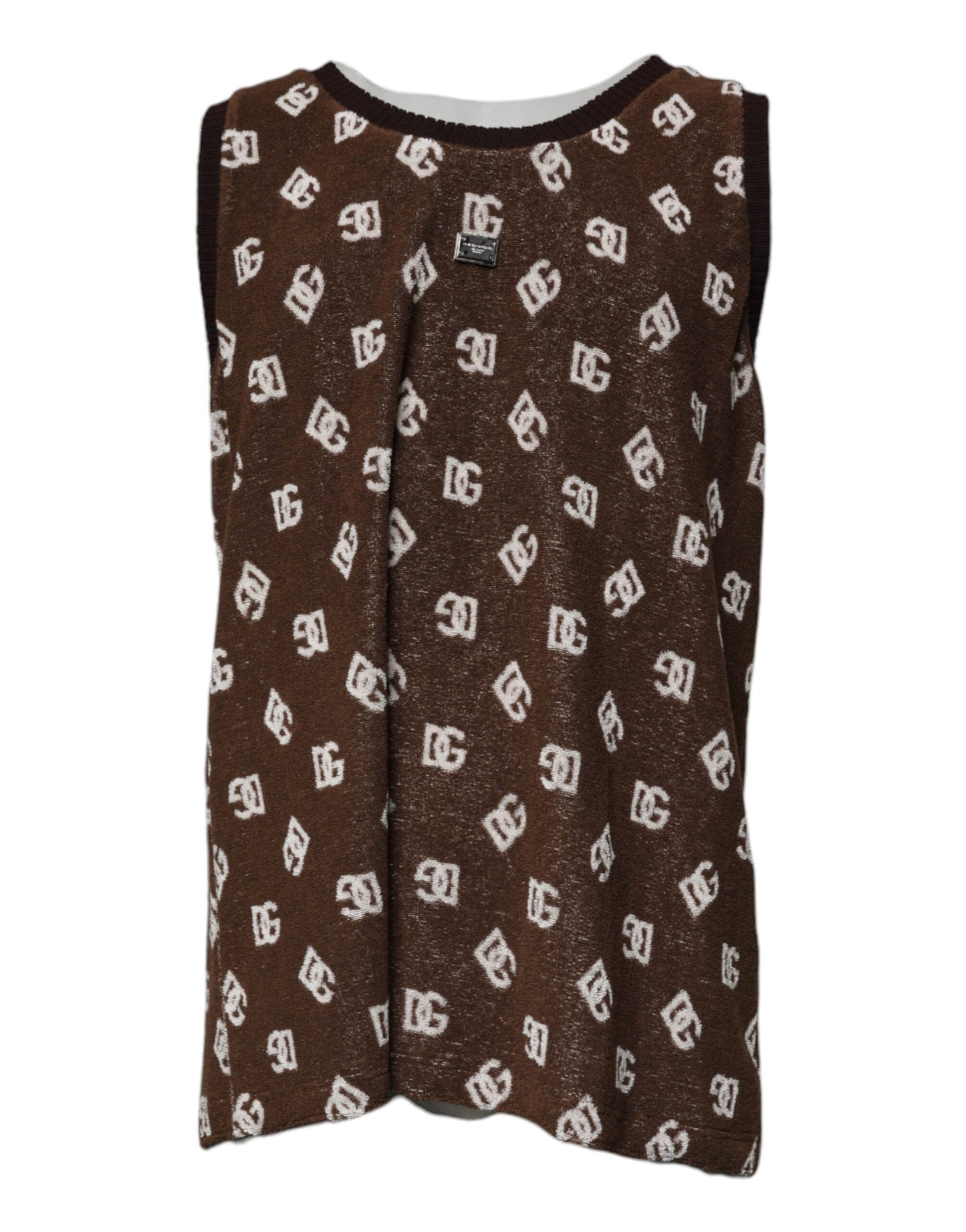 Dolce & Gabbana Brown Logo Monogram Cotton Crew Neck T-shirt – IT50 | L par Dolce & Gabbana | Disponible sur Sandy Store ByNet