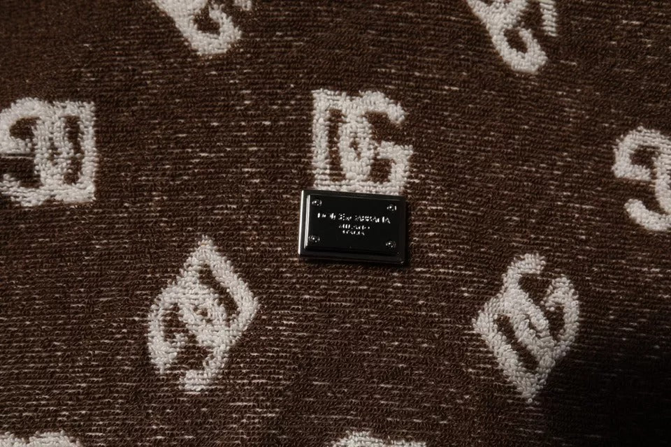 Dolce & Gabbana Brown Logo Monogram Cotton Crew Neck T-shirt – IT50 | L par Dolce & Gabbana | Disponible sur Sandy Store ByNet