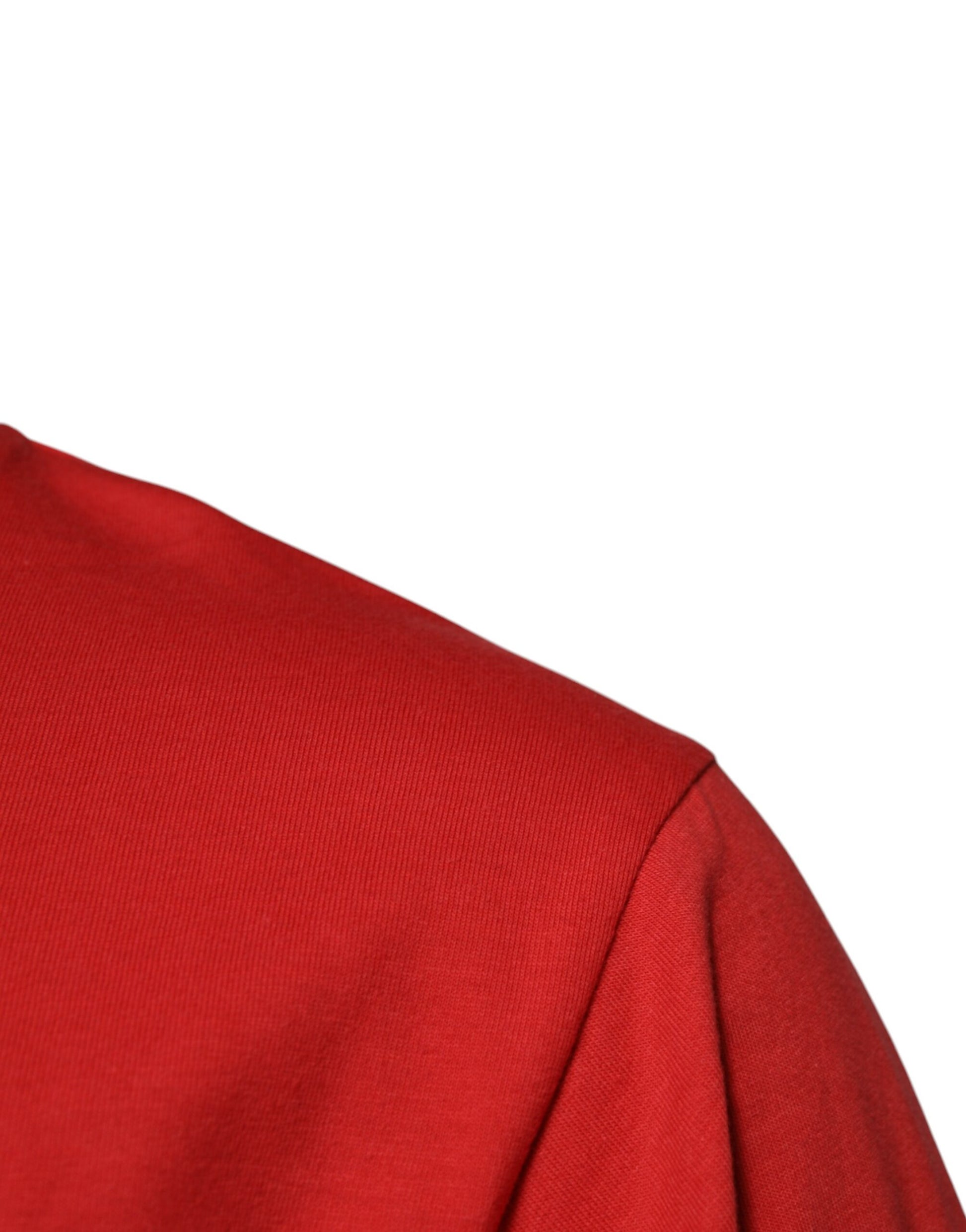 Dolce & Gabbana Red DG Logo Patch Cotton Crew Neck T-shirt – IT46 | S par Dolce & Gabbana | Disponible sur Sandy Store ByNet