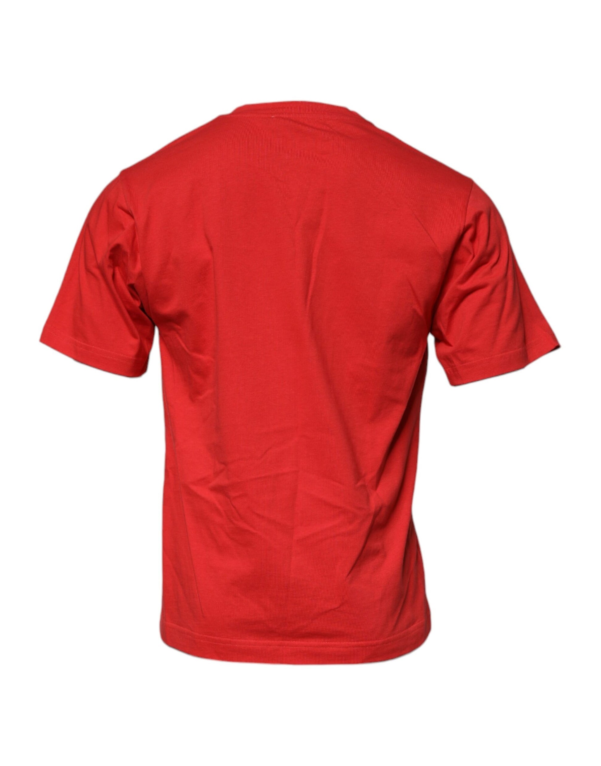 Dolce & Gabbana Red DG Logo Patch Cotton Crew Neck T-shirt – IT46 | S par Dolce & Gabbana | Disponible sur Sandy Store ByNet