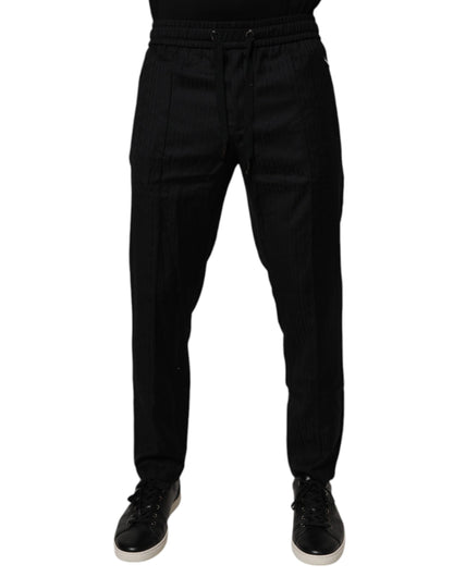 Dolce & Gabbana Black Wool Jogger Jogging Pants – IT48 | M par Dolce & Gabbana | Disponible sur Sandy Store ByNet