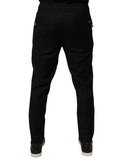 Dolce & Gabbana Black Wool Jogger Jogging Pants – IT48 | M par Dolce & Gabbana | Disponible sur Sandy Store ByNet