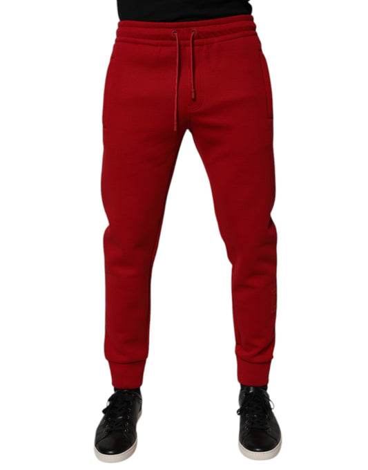 Dolce & Gabbana Red Cotton Jogger Jogging Pants – IT44 | XS par Dolce & Gabbana | Disponible sur Sandy Store ByNet