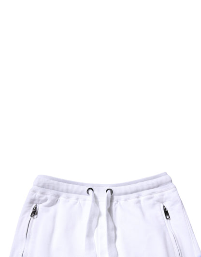 Dolce & Gabbana White Cotton Logo Jogger Pants – IT44 | XS par Dolce & Gabbana | Disponible sur Sandy Store ByNet