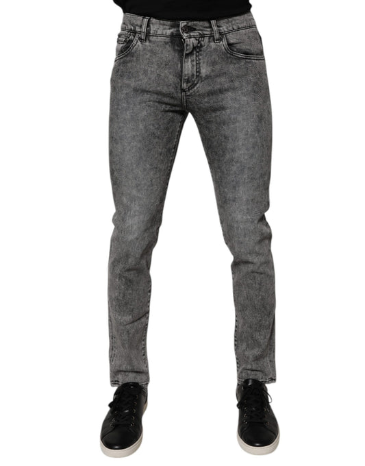 Dolce & Gabbana Dark Gray Washed Cotton Slim Fit Denim Jeans – IT46 | S par Dolce & Gabbana | Disponible sur Sandy Store ByNet