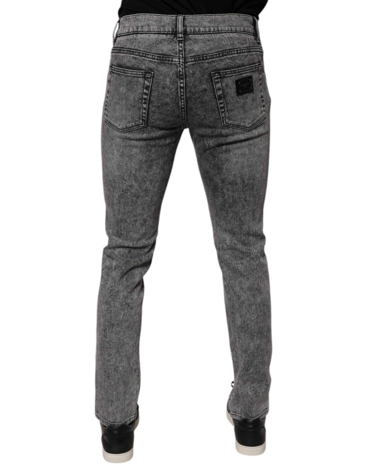 Dolce & Gabbana Dark Gray Washed Cotton Slim Fit Denim Jeans – IT46 | S par Dolce & Gabbana | Disponible sur Sandy Store ByNet