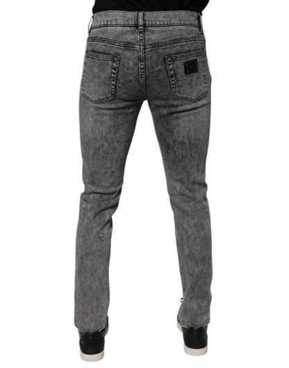Dolce & Gabbana Dark Gray Washed Cotton Slim Fit Denim Jeans – IT46 | S par Dolce & Gabbana | Disponible sur Sandy Store ByNet