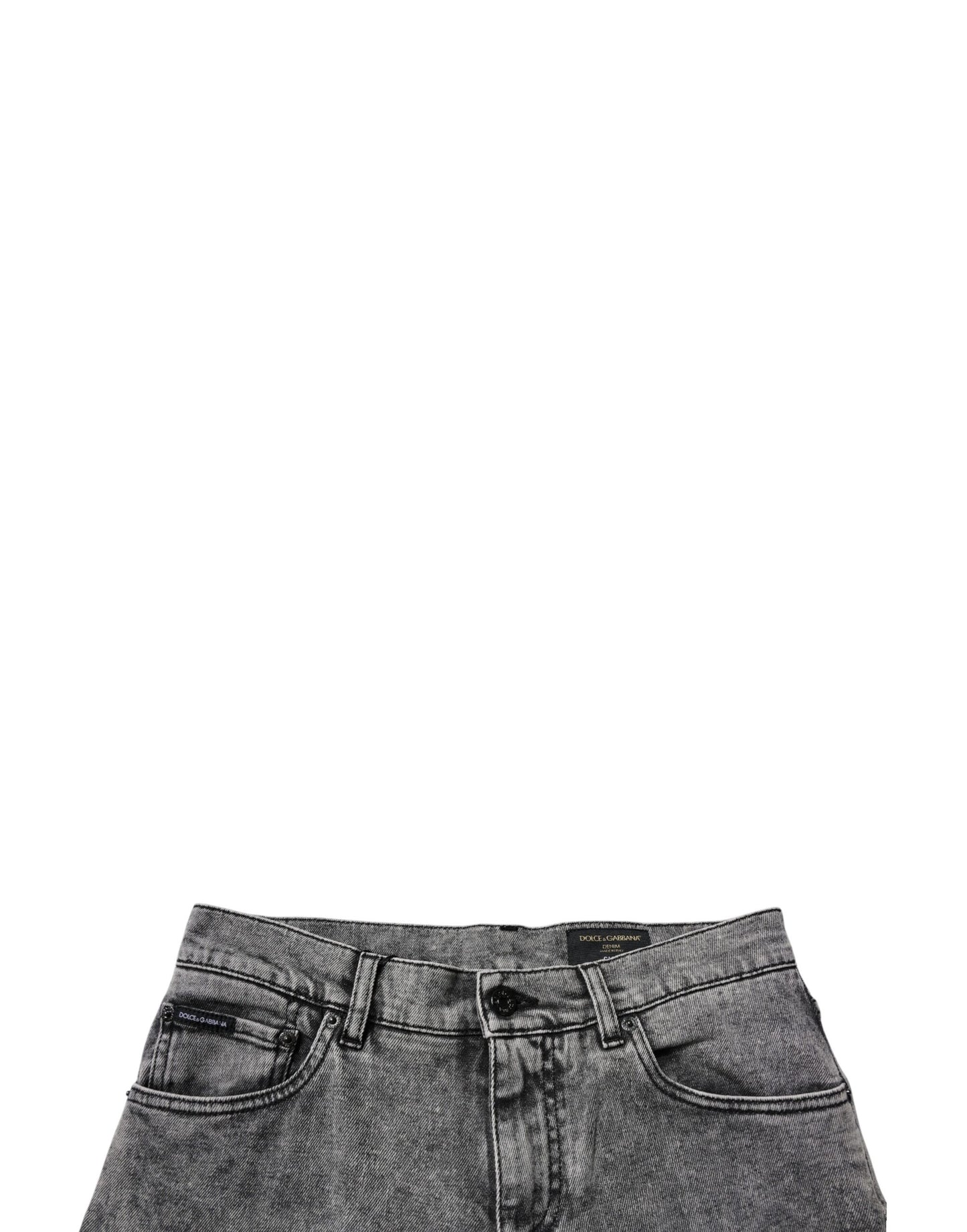 Dolce & Gabbana Dark Gray Washed Cotton Slim Fit Denim Jeans – IT46 | S par Dolce & Gabbana | Disponible sur Sandy Store ByNet