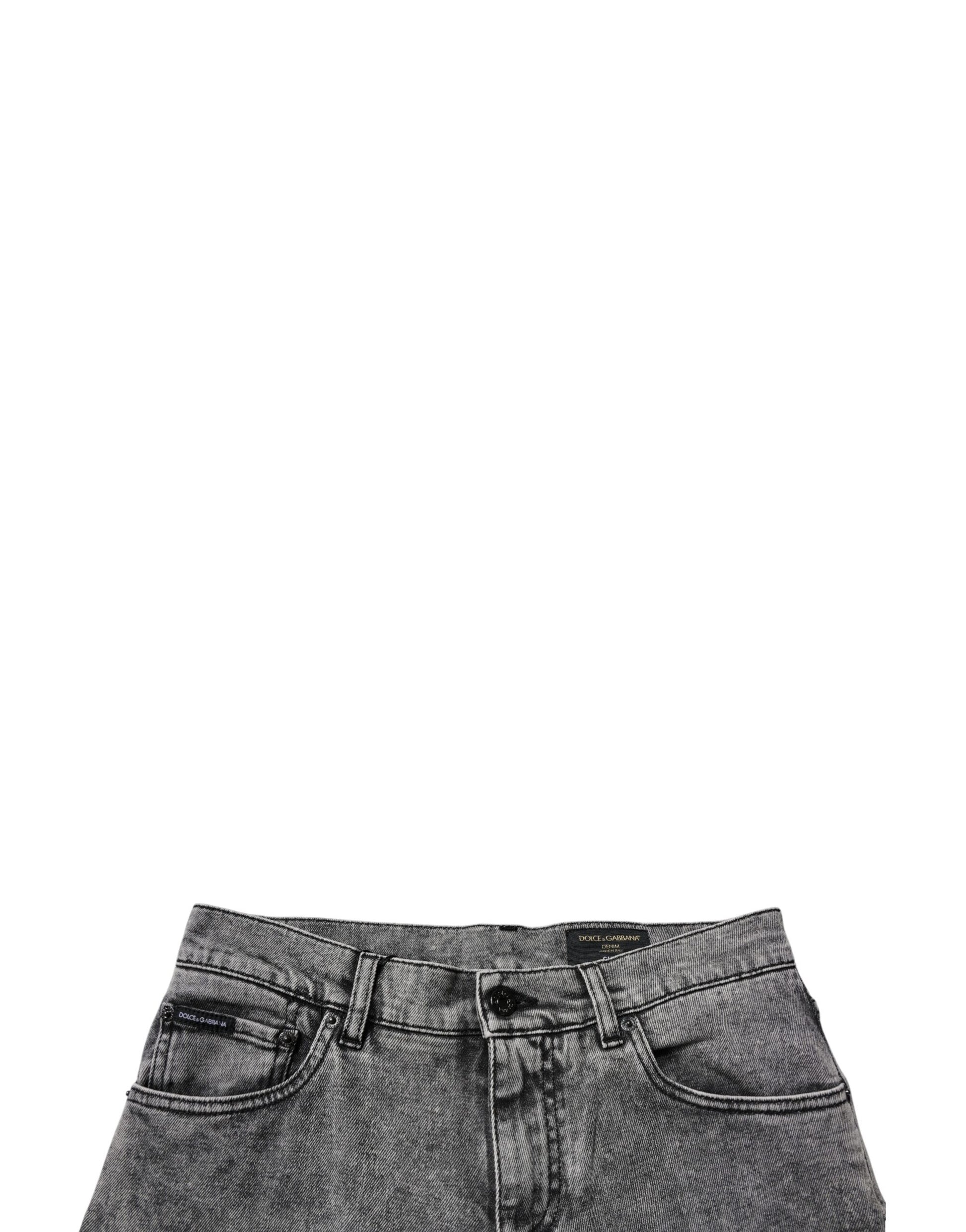 Dolce & Gabbana Dark Gray Washed Cotton Slim Fit Denim Jeans – IT46 | S par Dolce & Gabbana | Disponible sur Sandy Store ByNet