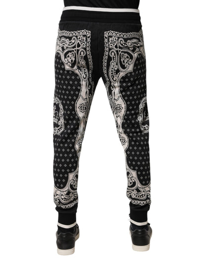 Dolce & Gabbana Black Bandana Cotton Jogger Pants – IT50 | L par Dolce & Gabbana | Disponible sur Sandy Store ByNet