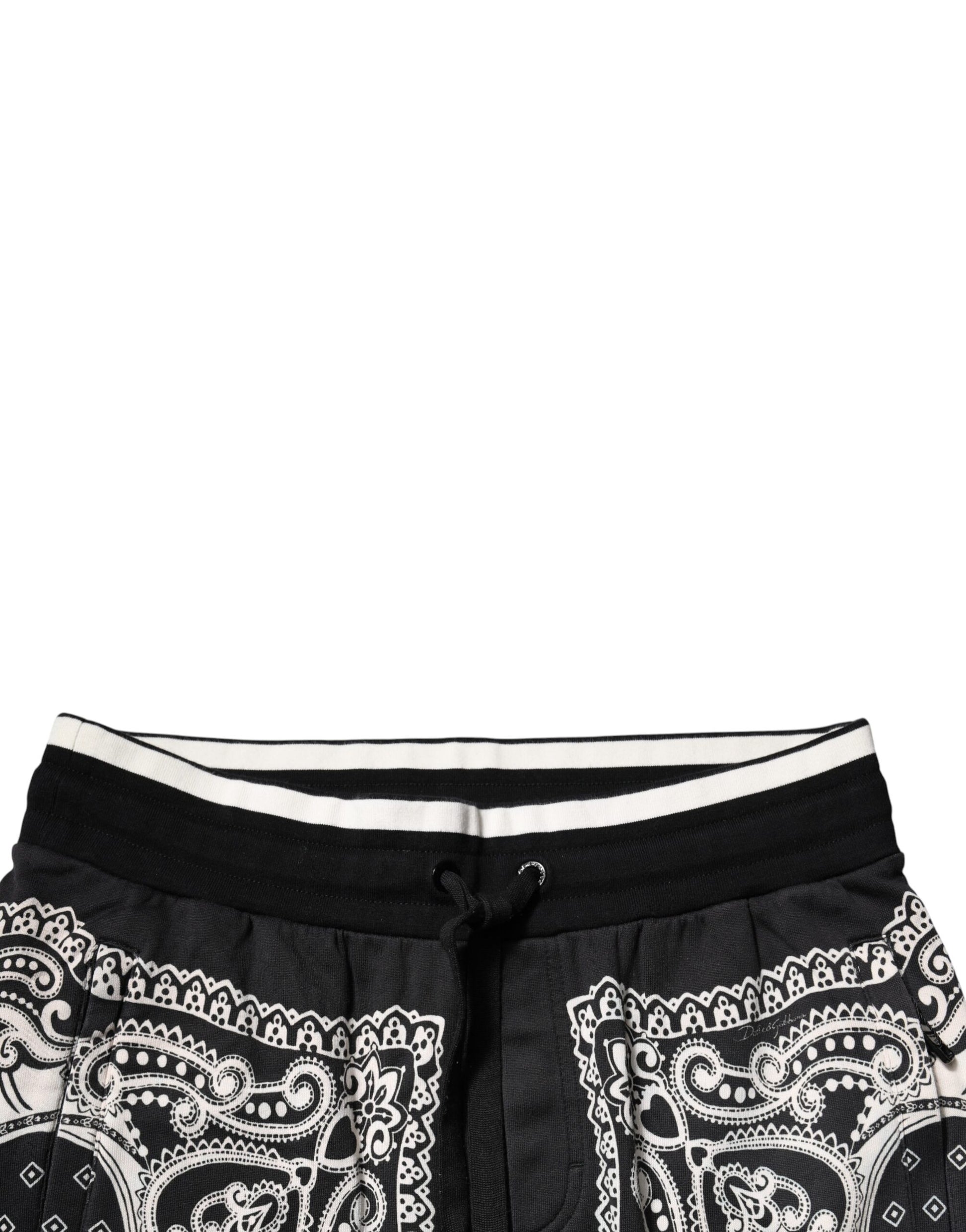 Dolce & Gabbana Black Bandana Cotton Jogger Pants – IT50 | L par Dolce & Gabbana | Disponible sur Sandy Store ByNet