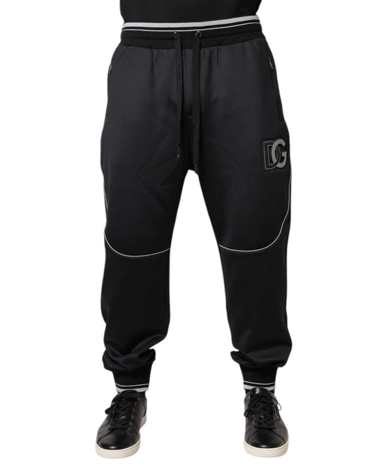 Dolce & Gabbana Black Polyester Logo Jogger Pants – IT60 | 3XL par Dolce & Gabbana | Disponible sur Sandy Store ByNet